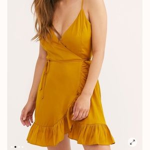 Free People All My Love Wrap Slip Dress